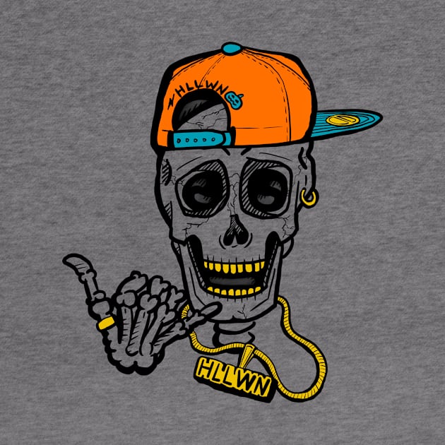 Skully Halloween - Black by Lunch Bag Tees